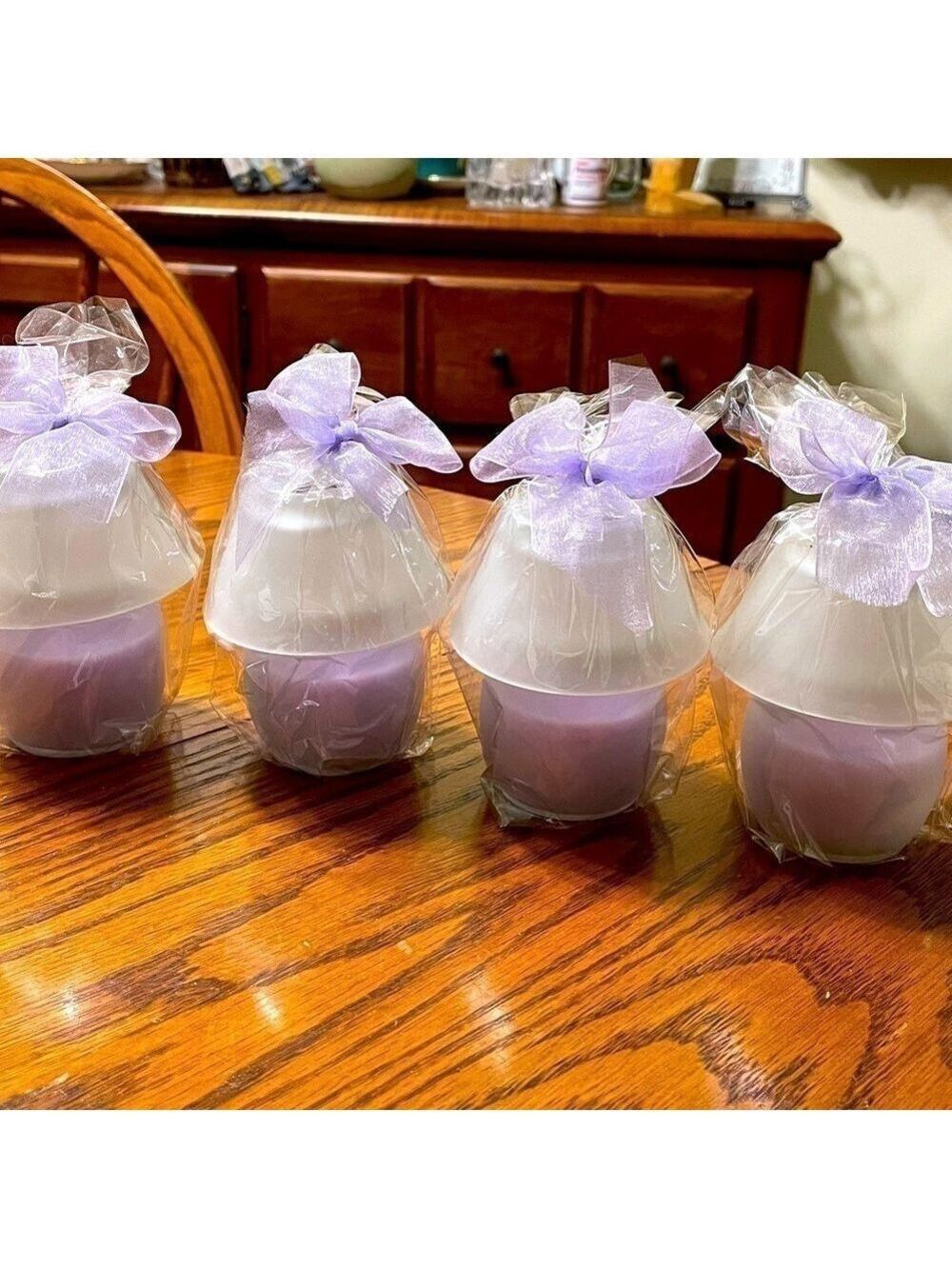 Candles Lantern Lavender Set of 4 - Picture 4 of 5